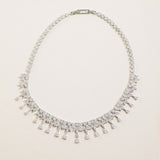 Diora crystal fringed collar necklace