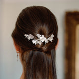 Eden pearl and crystal floral hair comb - Liberty in Love
