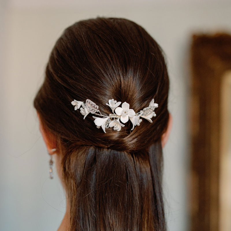 Eden pearl and crystal floral hair comb - Liberty in Love