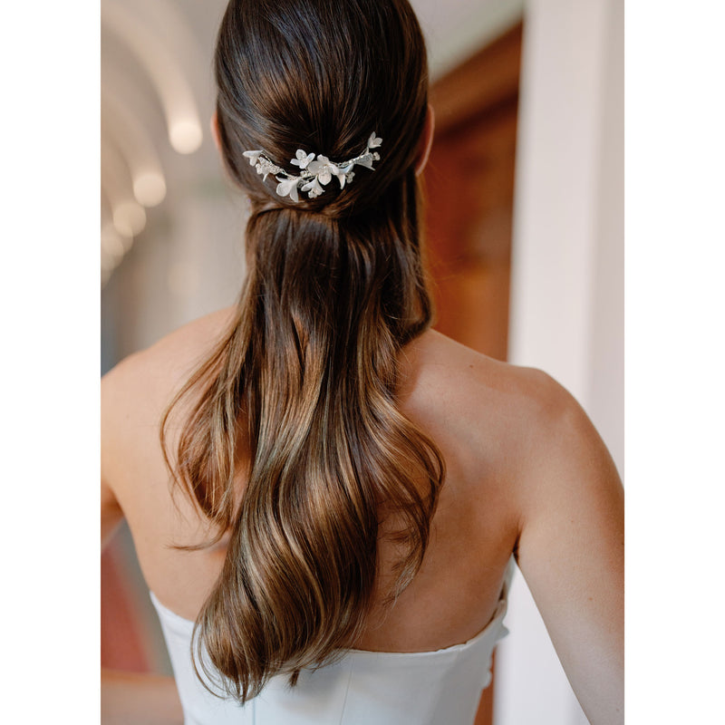 Eden pearl and crystal floral hair comb - Liberty in Love