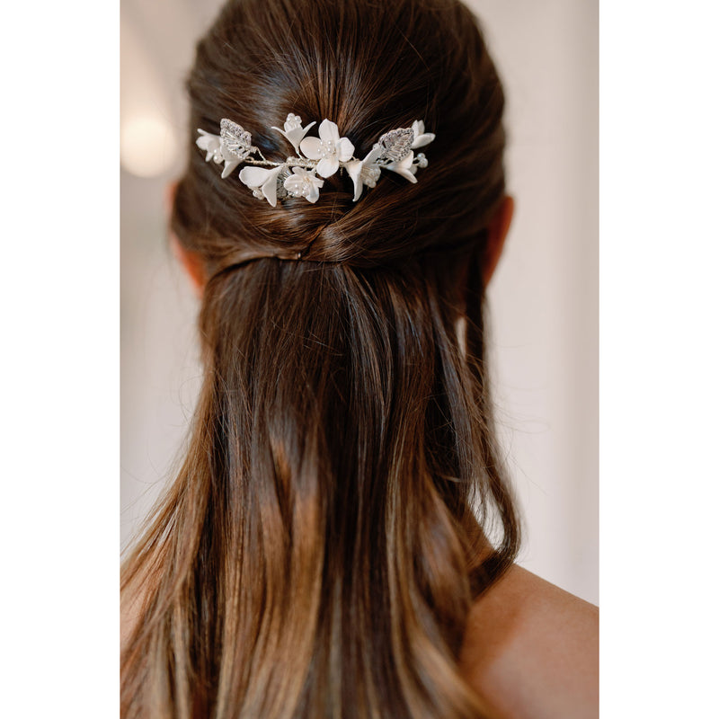 Eden pearl and crystal floral hair comb - Liberty in Love