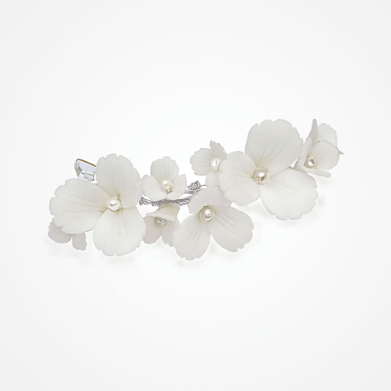 Elderflower ceramic floral sprig clip - Liberty in Love