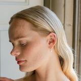 Sorella delicate pearl and zirconia earrings (silver)