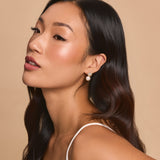 Estelle starburst pearl stud earrings (gold)
