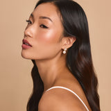 Estelle starburst pearl stud earrings (gold)