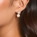 Estelle starburst pearl stud earrings (gold)