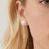 Euston pearl stud earrings (silver)