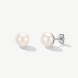 Euston pearl stud earrings (silver)