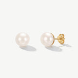 Euston pearl stud earrings (gold)