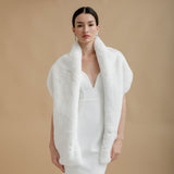 Faux fur bridal stole (ivory cloud) - Liberty in Love