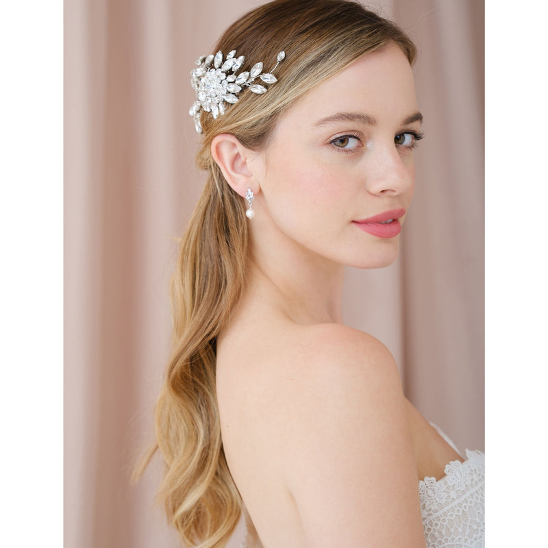 Felicity crystal floral hair comb - Liberty in Love