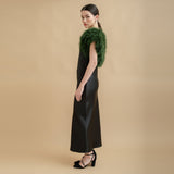 Forest green feather bridal bolero - Liberty in Love
