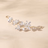 Frost fragment crystal spray mini hair vine (gold)