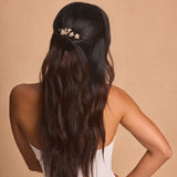 Frost fragment crystal spray mini hair vine (gold)
