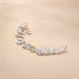 Frosted meadow crystal floral hair vine
