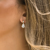 Genova crystal teardrop earrings (gold) - Liberty in Love