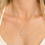 Genova crystal teardrop pendant (silver) - Liberty in Love