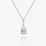 Genova crystal teardrop pendant (silver) - Liberty in Love