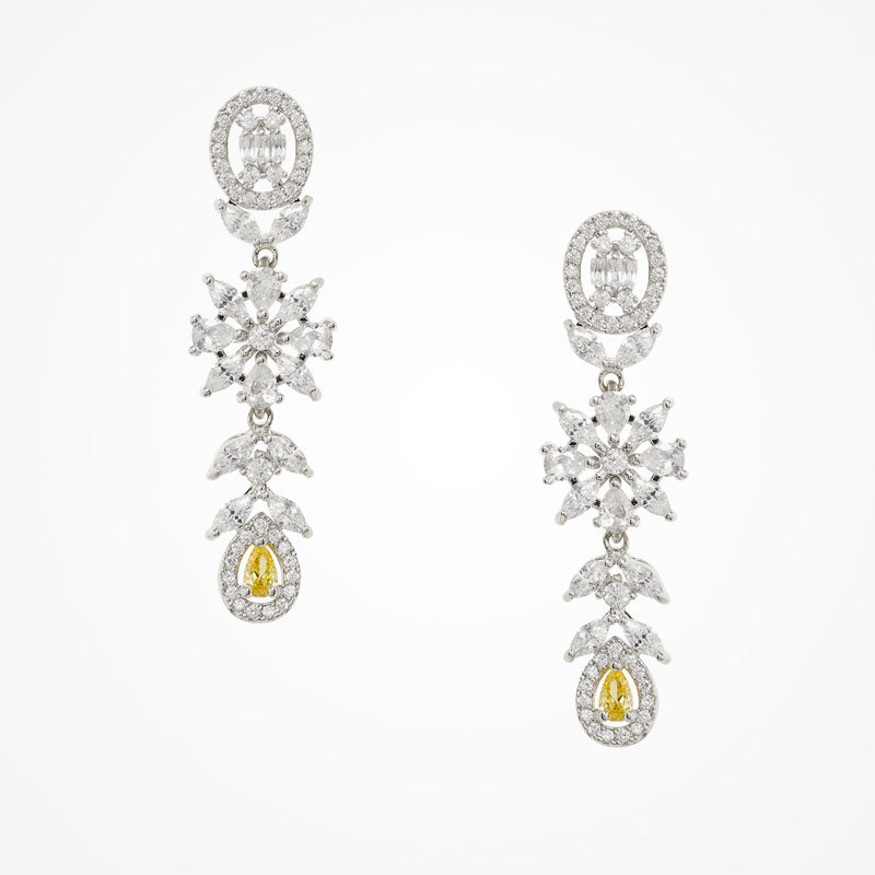 Gialla crystal floral drop earrings - Liberty in Love