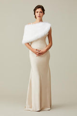 Faux fur shoulder wrap (ivory whisper) - Liberty in Love