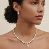 Imperial zirconia teardrop earrings (gold) - Liberty in Love