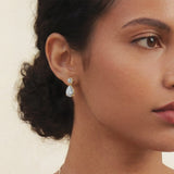 Imperial zirconia teardrop earrings (gold) - Liberty in Love