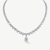 Imperial zirconia teardrop necklace (silver) - Liberty in Love