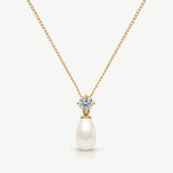 Imperial pearl pendant necklace (gold) - Liberty in Love