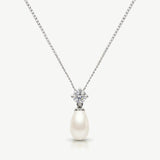 Imperial pearl pendant necklace (silver) - Liberty in Love