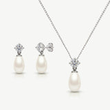 Imperial pearl bridal jewellery set (silver) - Liberty in Love