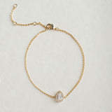 Infinite minimal pear zirconia chain bracelet (gold) - Liberty in Love