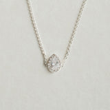 Infinite minimal pear zirconia chain necklace (silver) - Liberty in Love