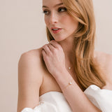Infinite minimal pear zirconia necklace and bracelet set (gold) - Liberty in Love