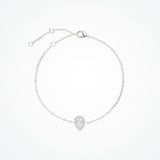 Infinite minimal pear zirconia chain bracelet (silver) - Liberty in Love