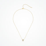 Infinite minimal pear zirconia necklace and bracelet set (gold) - Liberty in Love