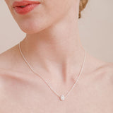 Infinite minimal pear zirconia chain necklace (silver) - Liberty in Love