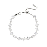 Invitation only large CZ slider bracelet (silver)