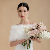 Ivory feather bridal stole - Liberty in Love