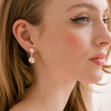 Jette double pearl earrings (silver) - Liberty in Love