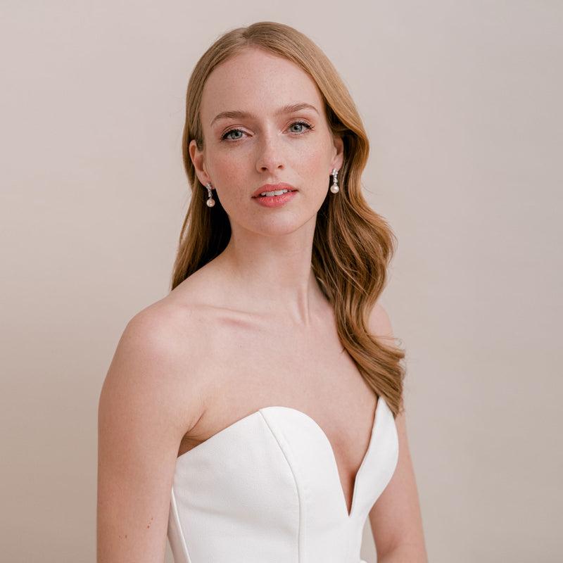 July crystal and pearl drop earrings - Liberty in Love