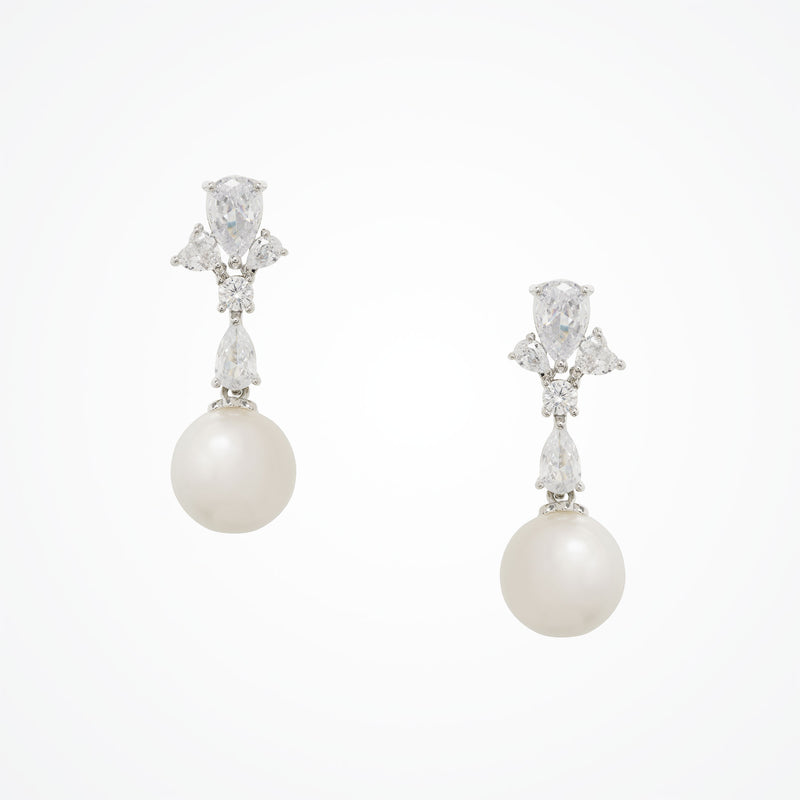 July crystal and pearl drop earrings - Liberty in Love
