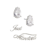 Bride just married set of earrings