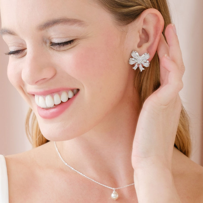 Kennedy crystal bow earrings - Liberty in Love