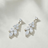 Kit crystal drop earrings (silver)
