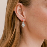 Kit crystal drop earrings (silver)