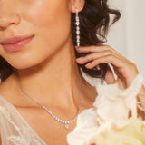 RSVP CZ linear earrings (silver) - Liberty in Love