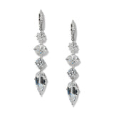 Lucia linear leverback earrings (silver)