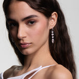 Lucia linear leverback earrings (silver)