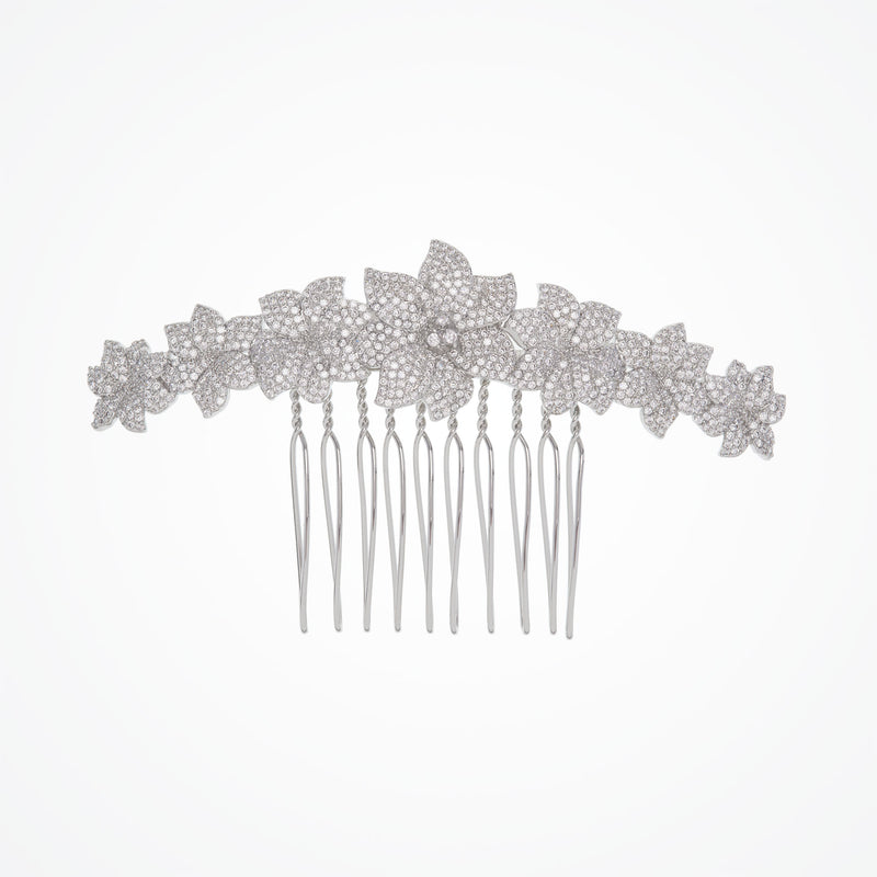 Lyric II pavé crystal leaves hair comb - Liberty in Love