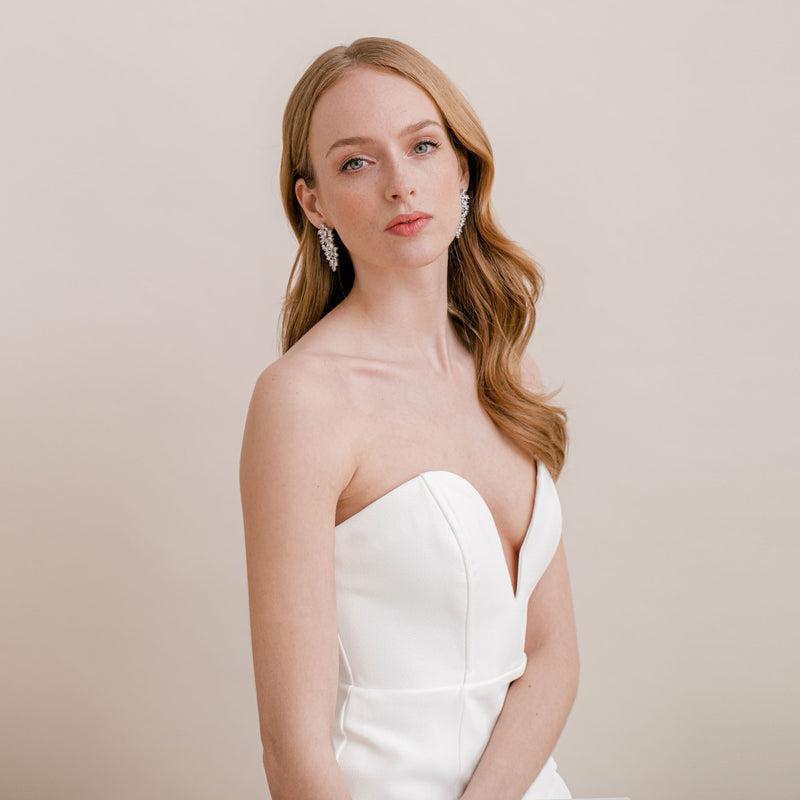 Lyssa crystal bridal statement earrings - Liberty in Love